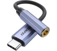 Adaptateur audio - BENFEI - USB-C vers prise AUX - DAC Hi-Fi 96kHz/24bit - Compatible iPhone/Android/Mac - Câble blindé durable