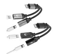 Adaptateur Audio Casque Jack Lightning pour iPhone (2 Pack) Dongle Chargeur Microphone Casques Accessoires pour Apple 14 13 12 11 Pro Max pour iPad Air Câble AUX Voiture Casques Charge Connecteur