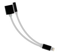 Adaptateur Audio & Charge Lightning vers Lightning et Jack 3.5mm - Blanc