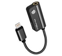 Akashi Adaptateur audio et charge Lightning – Jack 3,5 mm – Noir