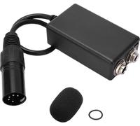 Adaptateur audio, Compatible avec les casques d'avion, Facile à installer, noir