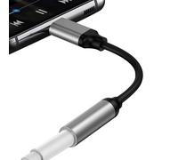 Adaptateur audio de type C - Câble auxiliaire durable, convertisseur de prise casque, cordon en nylon portable | Adaptateur auxiliaire compact de 3,5 mm pour musique, appels vidéo, support audio pour