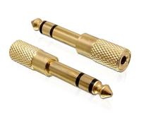 Delock 65361 65361 Jack audio Adaptateur [1x Jack mâle 6.35 mm - 1x Jack femelle 3.5 mm] or