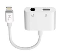 Adaptateur Audio et Charge - Blanc - Lightning vers Jack 3.5 mm - 12cm - Charge et audio simultanés