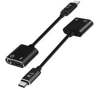Adaptateur Audio et Charge - HL-095 - USB Type C vers Jack 3.5mm - Noir - Charge et audio simultanés