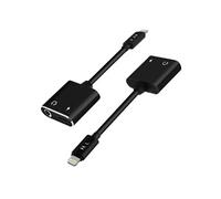 Adaptateur Audio et Charge iPhone vers Lightning et Jack 3.5mm Femelle noir