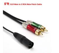Adaptateur Audio et vidéo, 5 broches Din mâle à 2 RCA mâle, connecteur de câble pour lecteur DVD, câble d'ordinateur, livraison directe