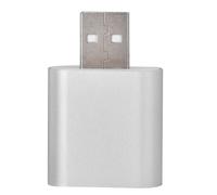 adaptateur audio externe 7.1 canaux USB 2.0 vers 3,5 mm pour carte son stereo, microphone, haut-parleur (argent)