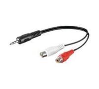Goobay 50600 câble audio 0,2 m 3,5mm 2 x RCA Noir, Rouge, Blanc