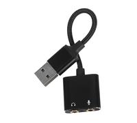 Adaptateur Audio Haute Fidélité Carte Son Externe Répartiteur De Casque pour Ordinateurs Portables Appareils Mobiles