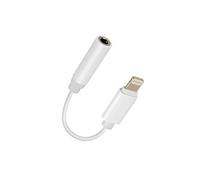 Adaptateur audio iPhone Lightning mâle vers Jack 3.5mm femelle Blanc