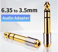Adaptateur audio jack 3,5 mm Aux In femelle vers 6,35 mm mâle femelle