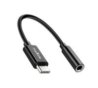 Adaptateur Audio Jack 3.5 mm femelle vers USB-C mâle - Conversion Casque / Écouteurs - Maxlife Noir Maxlife