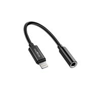 Adaptateur Audio Jack 3.5mm Femelle vers Lightning Mâle Compact 13.5cm Noir