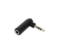 Adaptateur Audio Jack 3.5mm Mâle vers Jack 3.5mm Femelle Son Clair Coudé Noir