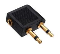 Adaptateur Audio Jack 3.5mm pour casque d'écoute, 2 pièces/lot, nouveauté, pour voyage, avion, voyage