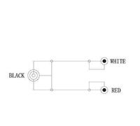 Goobay Câble audio jack 3,5 mm femelle vers 2 x RCA mâle 0,20 m