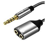 Adaptateur Audio Jack 3.5mm Vers Double Jack 3.5mm Femelle Casque + Micro Linq