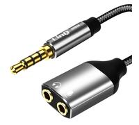 Adaptateur Audio Jack 3.5mm vers Double Jack 3.5mm Femelle Casque + Micro LinQ