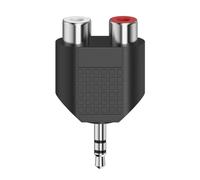 Adaptateur audio, jack stéréo mâle 3,5 mm, 2 fiches RCA femelles