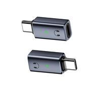 Adaptateur Audio Lightning Femelle vers USB-C Mâle pour Écouteurs - Compatible Apple 15 Gris