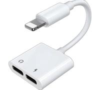 Adaptateur audio Lightning Joyroom S-Y104 2x Lightning Blanc