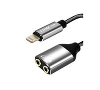 Adaptateur Audio Lightning vers Double Jack 3.5mm Femelle Casque + Micro LinQ
