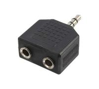 LogiLink CA1002 Jack audio Adaptateur [1x Jack mâle 3.5 mm - 2x Jack femelle 3.5 mm, Jack femelle 3.5 mm] noir