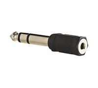 Adaptateur Audio Droit Jack 6.35mm Mâle vers Jack 3.5mm Femelle Noir / Or