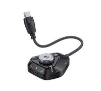 Adaptateur Audio Multi-Port : USB + Extension Type-C, Carte Son Stéréo avec Contrôle de Volume Indépendant et Interrupteur de Microphone
