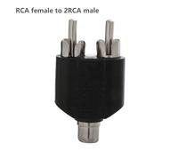 Adaptateur Audio noir 3.5mm à double 2 RCA femelle mâle Jack Y séparateur Audio convertisseur connecteur Audio prises électriques