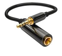Adaptateur Audio Noir 3.5mm vers 6.35mm Femelle - Connectez vos appareils audio facilement 0,3 m
