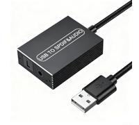 Adaptateur audio optique USB vers 3,5 mm et SPDIF pour étendre les options de sortie audio sur PC ou appareils de diffusion multimédia (1,2 m)