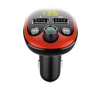 Adaptateur Audio pour Autoradio, avec écran LCD Adaptateur Audio pour autoradio Bluetooth V5.0, Appel Mains Libres, Deux Ports USB, Prise en Charge du Lecteur de Musique Carte TF/Disque U