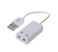 Adaptateur audio pour microphone 3,5 mm Prise USB 2.0 Carte son haut-parleur pour microphone Écouteurs Traitement professionnel
