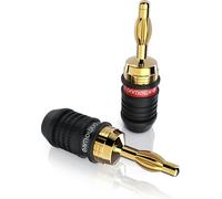 Adaptateur audio Primewire Fiche banane pour câbles jusqu'à 3,5mm² pour amplificateurs, récepteurs HIFI et autres.