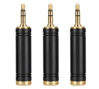 Adaptateur audio professionnel, connecteur 3,5 mm vers 6,35 mm plaqué or en cuivre pur, pour une transition musicale fluide dans les systèmes audio
