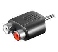 goobay 11604 Adaptateur RCA Prise AUX 3,5 mm mâle vers 2 stéréo femelle 3,5 mm mâle (3 broches stéréo) > 2 RCA femelle (audio gauche/droite)