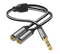 Adaptateur Audio Splitter Jack 3.5mm mâle vers 2x Jack 3.5mm femelle LinQ Gris