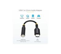 StarTech.com USB-C Audio Adapter to 3.5mm TRRS Jack, Headphone Aux Dongle - USB-C vers adaptateur de prise casque - 12.7 cm