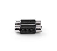 N CAGB24952BK - Nedis Adaptataeur audio stéréo | 2x RCA Femelle | 2x RCA Femelle