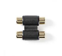 Nedis Adaptateur Audio Double RCA Femelle vers Double RCA Femelle Noir / Or