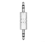Adaptateur audio stéréo 3 5 mm mâle vers mâle en métal adapté pour connecter un casque audio de voiture auxiliaire et un équipement audio numérique portable