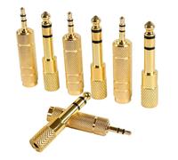 Adaptateur Audio stéréo, couleur or, 3.5mm à 6.5mm, femelle à mâle, Jack, Stable, durable, pratique