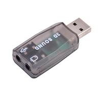 Adaptateur Audio stéréo Externe - Interface Audio USB, convertisseur 5.1 | canaux | Adaptateur audio Plug and Play pour PC portable, appareil à double sortie, amplificateur de son surround pour regard