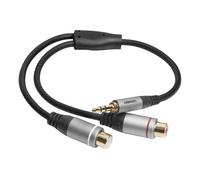 Adaptateur audio stéréo jack 3,5mm vers 2x RCA M/F celexon PRO 0,25 m