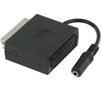 Adaptateur, Audio-stéréo péritel mâle - Jack stéréo Femelle de 3,5 mm de 0,20 m, Noir