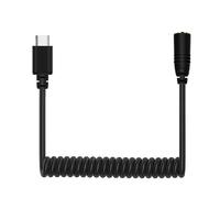 Adaptateur Audio TRRS femelle vers type-c/3.5 mâle pour Microphone Live, câble enroulé à ressort, USB-C mm, pour DJI OSMO Pocket Samsung Huawei