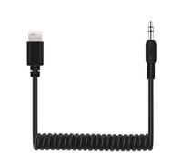 Adaptateur audio TRRS male à 8 broches pour microphone en direct cable enroulé à ressort pour 3,5 mm DJI OSMO Pocket Smartphones cable s'étendant jusqu'à 100 cm