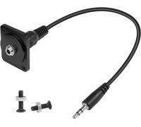 Adaptateur audio TRS 3,5 mm - TRS mâle vers femelle - Câble court de montage TRS 1/8 - Prise de casque stéréo - Pour extension de port audio 3,5 mm - 20 cm